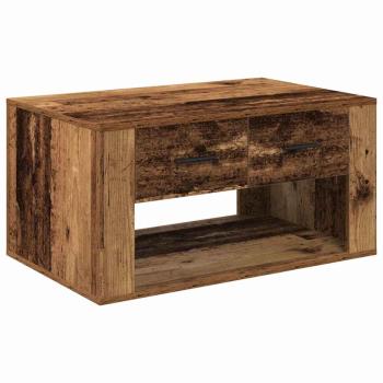 Couchtisch mit Schubladen Altholz 80 x 50 x 40 cm Holzwerkstoff