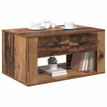 Couchtisch mit Schubladen Altholz 80 x 50 x 40 cm Holzwerkstoff