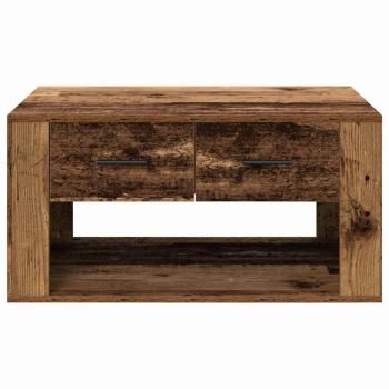 Couchtisch mit Schubladen Altholz 80 x 50 x 40 cm Holzwerkstoff