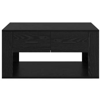 Couchtisch Schwarz Eichen-Optik 80 x 50 x 40 cm Holzwerkstoff