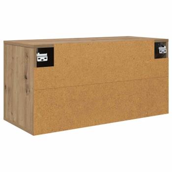Wandmontiertes TV-Regal Eiche handwerklich 80 x 34,5 x 40 cm