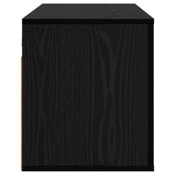 Wandmontiertes TV-Regal Schwarze Eiche 80 x 34,5 x 40 cm