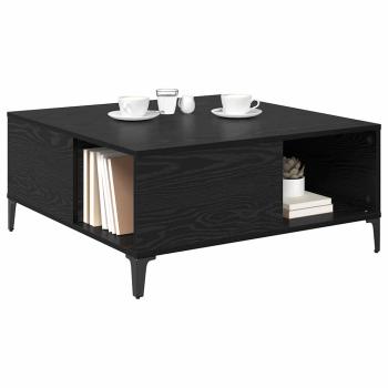 Couchtisch Schwarz Eichen-Optik 80 x 80 x 36,5 cm Holzwerkstoff
