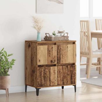 ARDEBO.de - Sideboard Altholz 60 x 35 x 70 cm Verbundholz und Eisen