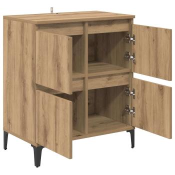 Sideboard Artisan-Eiche 60 x 35 x 70 cm Verbundholz und Eisen