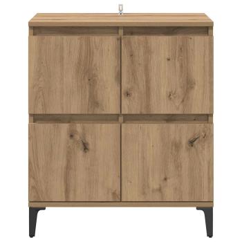 Sideboard Artisan-Eiche 60 x 35 x 70 cm Verbundholz und Eisen