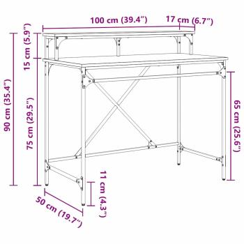 Schreibtisch Altholz 100 x 50 x 90 cm Holzwerkstoff
