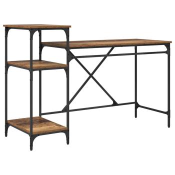 ARDEBO.de - Schreibtisch Altholz 135 x 50 x 90 cm Holzwerkstoff