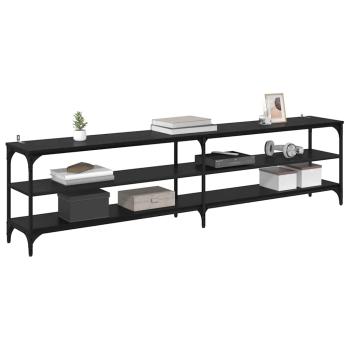 TV-Schränk Schwarz Eichen-Optik 200 x 30 x 50 cm