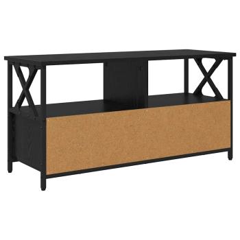 TV-Schränk mit Schubladen Schwarz Eichen-Optik 90 x 33 x 45 cm