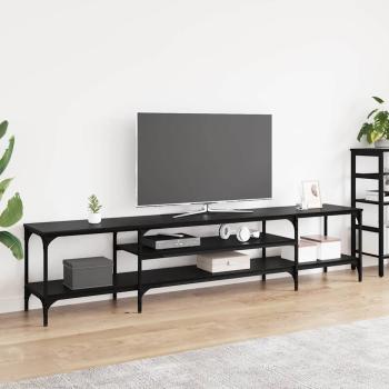 ARDEBO.de - TV-Schränk Schwarz Eichen-Optik 201 x 35 x 45 cm