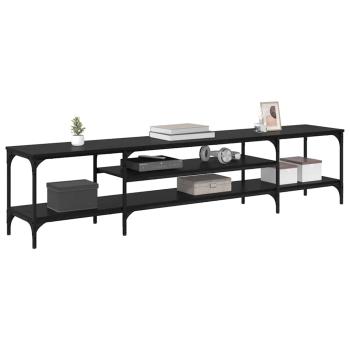 TV-Schränk Schwarz Eichen-Optik 201 x 35 x 45 cm