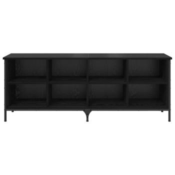 Schuhschrank mit Regal Schwarz Eichen-Optik 131 x 35 x 50 cm