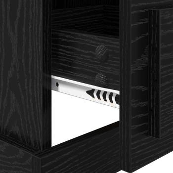 Nachttisch Schwarz Eichen-Optik 39 x 39 x 67,5 cm Holzwerkstoff