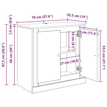 Sideboard Altholz 70 x 35,5 x 67,5 cm Holzwerkstoff