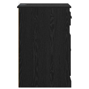 Beistellschrank Schwarz Eichen-Optik 40 x 50 x 75 cm