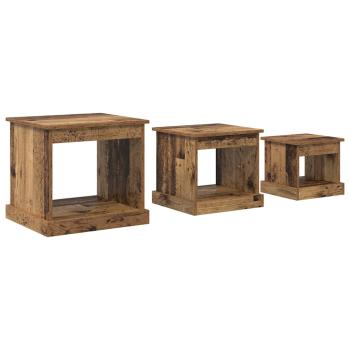 Couchtisch 3 pcs Altholz Holzwerkstoff