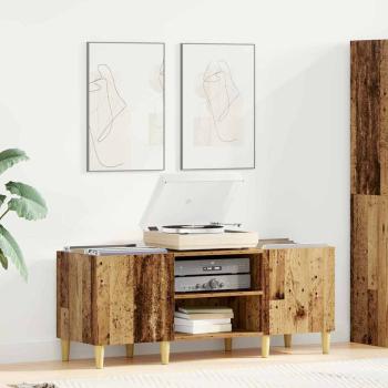 ARDEBO.de - Schallplattenschrank Altholz 121 x 38 x 48 cm Holzwerkstoff