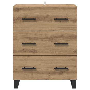 Sideboard Artisan-Eiche 69,5 x 34 x 90 cm Verbundholz und Eisen