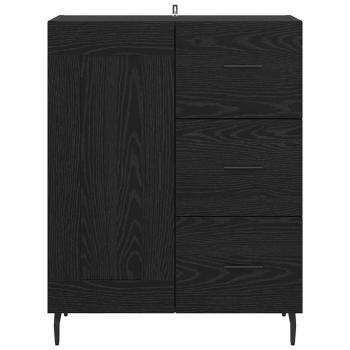 Sideboard mit Schubladen Schwarz Eichen-Optik 69,5 x 34 x 90 cm