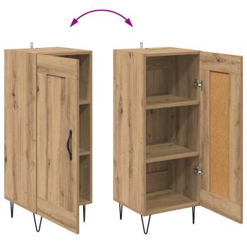 Sideboard Artisan-Eiche 34,5 x 34 x 90 cm Verbundholz und Eisen