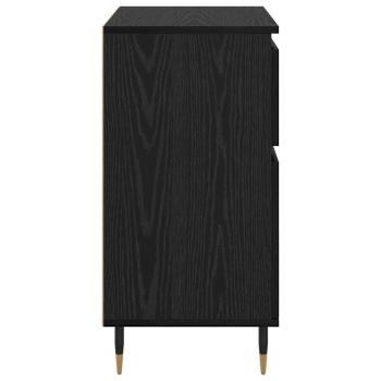 Sideboard mit Schubladen Schwarz Eichen-Optik 60 x 35 x 70 cm