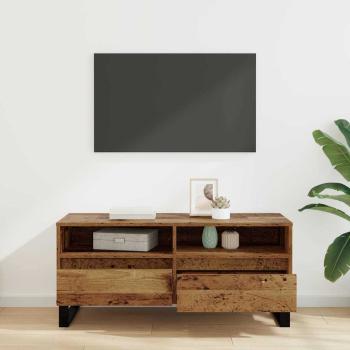 TV-Schränk Altholz 100 x 34,5 x 44,5 cm Verbundholz und Eisen