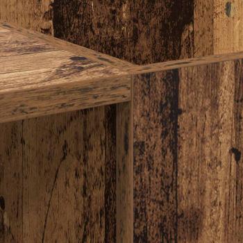 Schallplattenschrank mit Regal mit Tür Altholz 121 x 38 x 48 cm