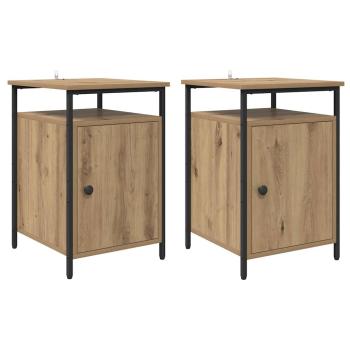 Nachttisch 2 pcs Artisan-Eiche 40 x 42 x 60cm Holzwerkstoff