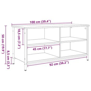 TV-Schränk Altholz 100 x 40 x 50 cm Holzwerkstoff