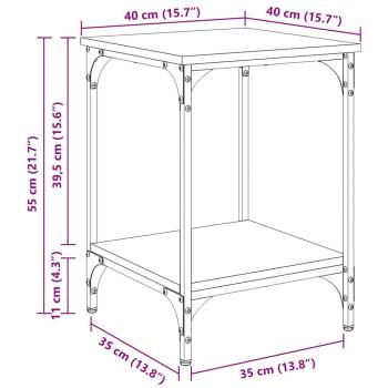 Couchtisch Artisan-Eiche 40 x 40 x 55 cm Holzwerkstoff