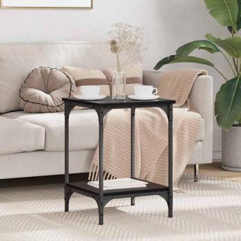 ARDEBO.de - Couchtisch Schwarz Eichen-Optik 40 x 40 x 55 cm Holzwerkstoff