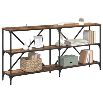 Konsolentisch mit Regal mit Speicher Altholz 160 x 30 x 75 cm