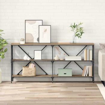 ARDEBO.de - Konsolentisch mit Regal Artisan-Eiche 160 x 30 x 75 cm