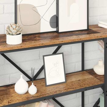 Konsolentisch mit Regal mit Speicher Altholz 180 x 30 x 75 cm