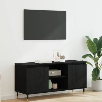 ARDEBO.de - TV-Schränk Schwarz Eichen-Optik 104 x 35 x 50 cm Holzwerkstoff
