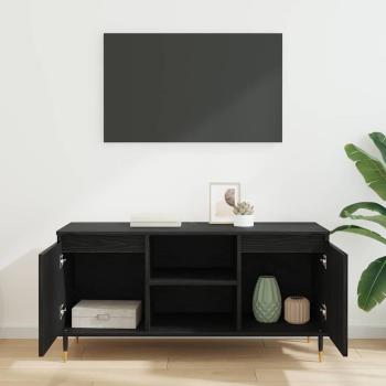 TV-Schränk Schwarz Eichen-Optik 104 x 35 x 50 cm Holzwerkstoff