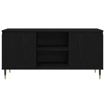 TV-Schränk Schwarz Eichen-Optik 104 x 35 x 50 cm Holzwerkstoff