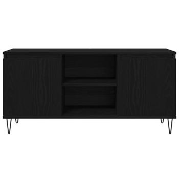 TV-Schränk Schwarz Eichen-Optik 104 x 35 x 50 cm Holzwerkstoff