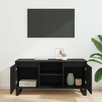 TV-Schränk Schwarz Eichen-Optik 104 x 35 x 50 cm Holzwerkstoff