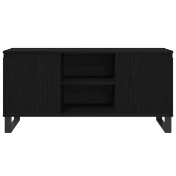 TV-Schränk Schwarz Eichen-Optik 104 x 35 x 50 cm Holzwerkstoff