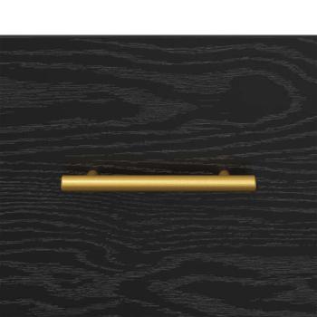 Nachttisch Schwarz Eichen-Optik 40 x 35 x 47,5 cm Holzwerkstoff