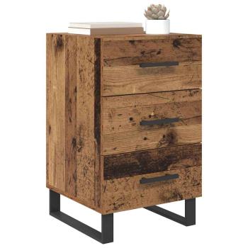 Nachttisch mit Schubladen Altholz 40 x 40 x 66 cm Holzwerkstoff