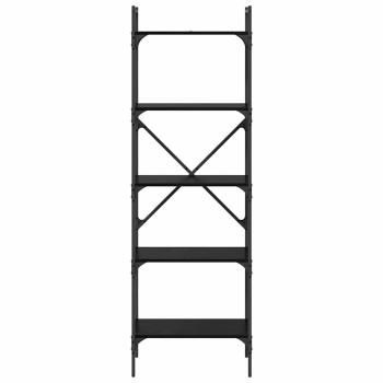 Bücherregal Schwarz Eichen-Optik 56 x 32 x 174 cm Holzwerkstoff