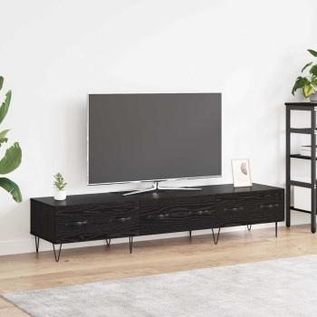 ARDEBO.de - TV-Schränk Schwarz Eichen-Optik 150 x 36 x 30 cm Holzwerkstoff
