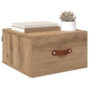 Wandmontierter Nachtschrank Artisan-Eiche 35 x 35 x 20 cm
