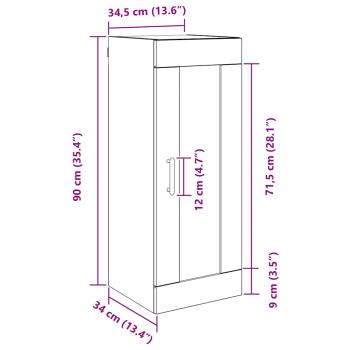 Wandschrank Altholz 34,5 x 34 x 90 cm Holzwerkstoff