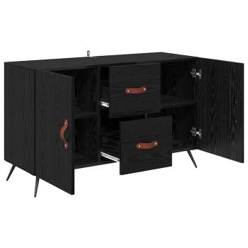 Sideboard Schwarz Eichen-Optik 100 x 36 x 60 cm Holzwerkstoff