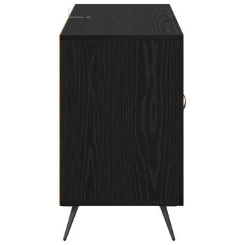 Sideboard Schwarz Eichen-Optik 100 x 36 x 60 cm Holzwerkstoff
