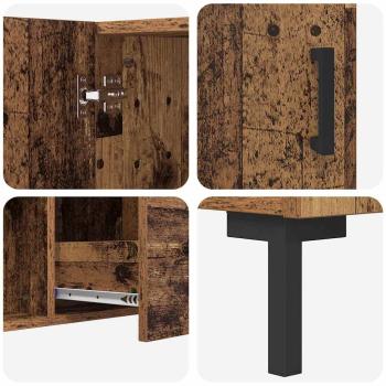 Sideboard mit Schubladen Altholz 100 x 36 x 60 cm Holzwerkstoff